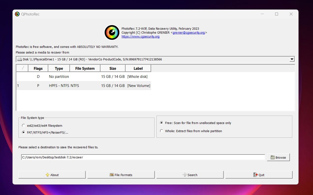 Leave the default settings