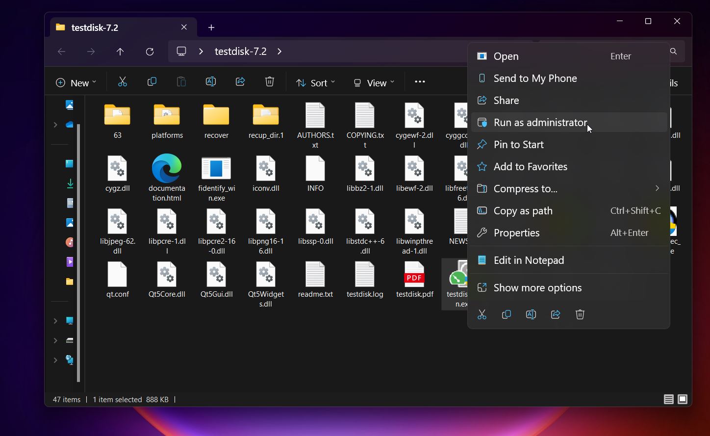 Command Prompt with admin rights